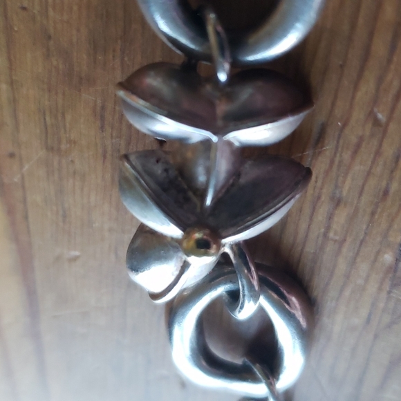 Bill Blass Sterling Silver/18k Lei Necklace 17.5"/Bracelet Set 3.78 Ounc… - Picture 6 of 8